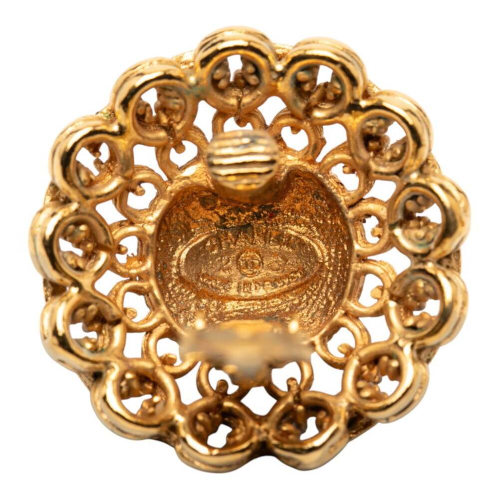 Chanel Vintage Earrings Gold-Tone Metal #246967C61B - Picture 3 of 3